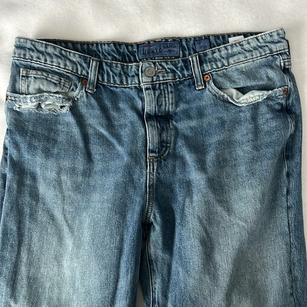 Lucky Brand Distressed Stylish Women’s Denim Patchwork Jeans 8/29 - Picture 7 of 8